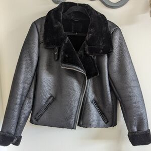 Women's Black Shearling Jacket
